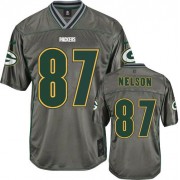 Nike Green Bay Packers 87 Youth Jordy Nelson Limited Grey Vapor Jersey