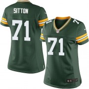 Nike Green Bay Packers 71 Women's Josh Sitton Limited Green Team Color Home Jersey