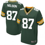 Nike Green Bay Packers 87 Men's Jordy Nelson Elite Green Team Color Home Jersey